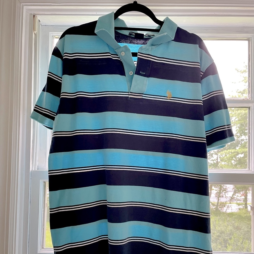 Striped Polo Golf Shirt